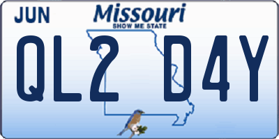 MO license plate QL2D4Y