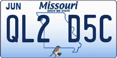 MO license plate QL2D5C