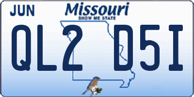 MO license plate QL2D5I
