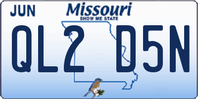 MO license plate QL2D5N
