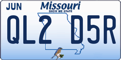 MO license plate QL2D5R