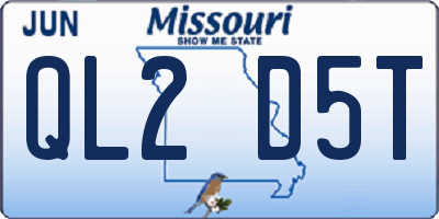 MO license plate QL2D5T