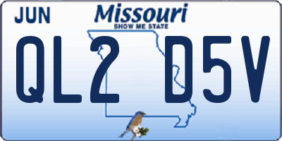 MO license plate QL2D5V
