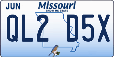 MO license plate QL2D5X