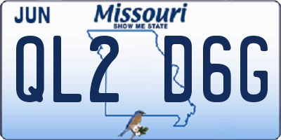 MO license plate QL2D6G