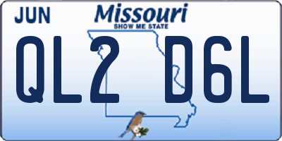 MO license plate QL2D6L