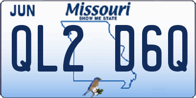 MO license plate QL2D6Q