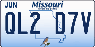 MO license plate QL2D7V