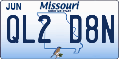MO license plate QL2D8N
