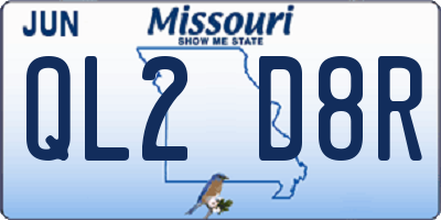 MO license plate QL2D8R