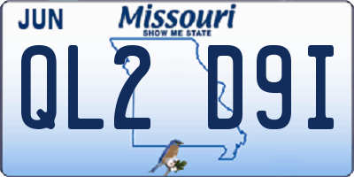 MO license plate QL2D9I