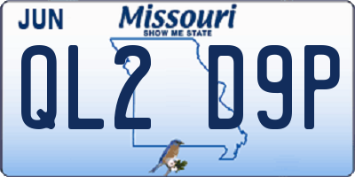 MO license plate QL2D9P