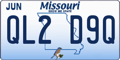 MO license plate QL2D9Q