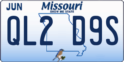 MO license plate QL2D9S