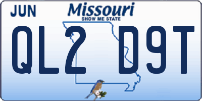 MO license plate QL2D9T