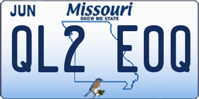 MO license plate QL2E0Q