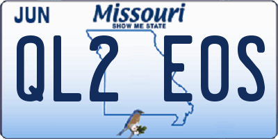 MO license plate QL2E0S
