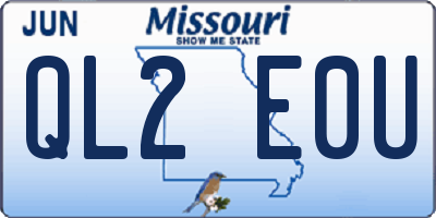 MO license plate QL2E0U
