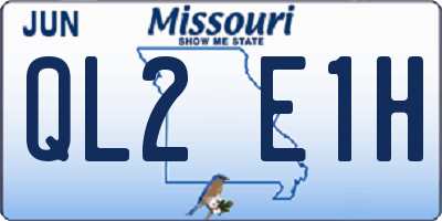 MO license plate QL2E1H