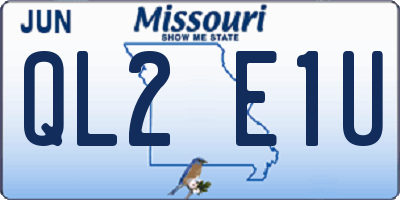 MO license plate QL2E1U