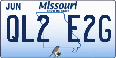 MO license plate QL2E2G