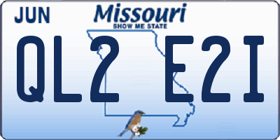 MO license plate QL2E2I
