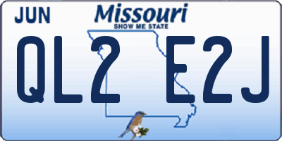 MO license plate QL2E2J