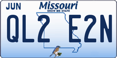 MO license plate QL2E2N