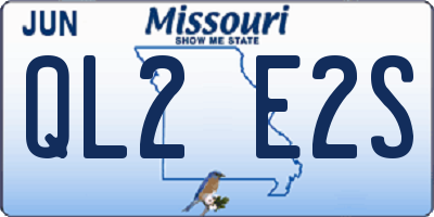 MO license plate QL2E2S