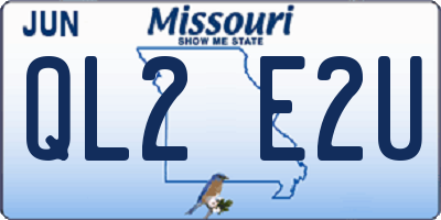 MO license plate QL2E2U