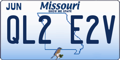 MO license plate QL2E2V