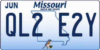 MO license plate QL2E2Y