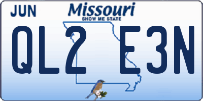MO license plate QL2E3N