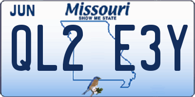 MO license plate QL2E3Y