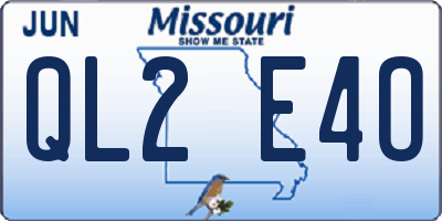 MO license plate QL2E4O