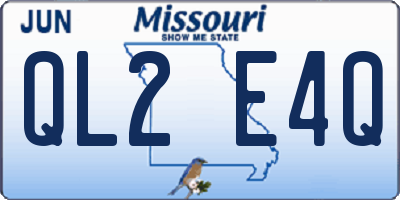 MO license plate QL2E4Q