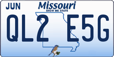 MO license plate QL2E5G