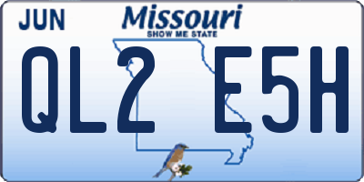 MO license plate QL2E5H