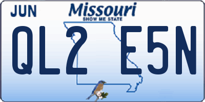 MO license plate QL2E5N