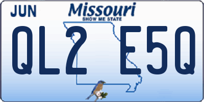 MO license plate QL2E5Q