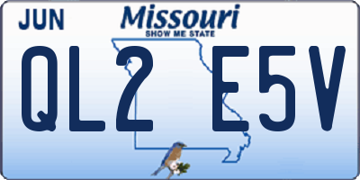 MO license plate QL2E5V