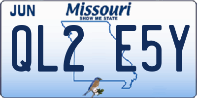 MO license plate QL2E5Y