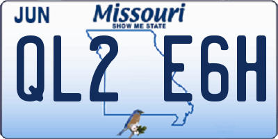 MO license plate QL2E6H