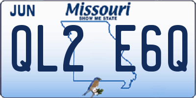 MO license plate QL2E6Q