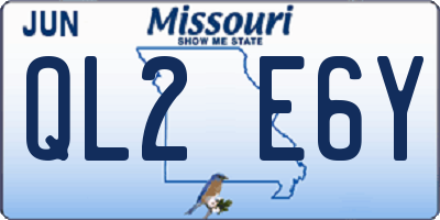 MO license plate QL2E6Y