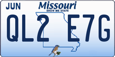 MO license plate QL2E7G