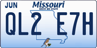 MO license plate QL2E7H