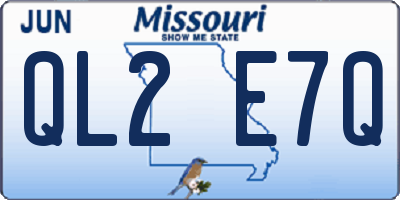 MO license plate QL2E7Q