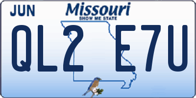 MO license plate QL2E7U