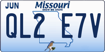 MO license plate QL2E7V